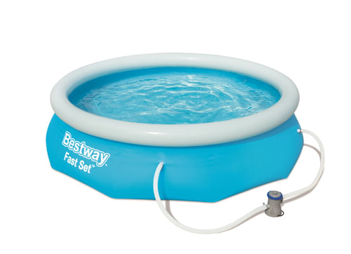 Bestway-Fast-Set-Piscina-Autoportante-Rotonda-mis.-305xh76-cm---colore-azzurro---con-pompa-a-filtro