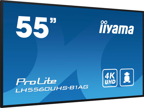 iiyama-LH5560UHS-B1AG-visualizzatore-di-messaggi-Pannello-A-digitale-1397-cm--55---LED-Wi-Fi-500-cd-m²-4K-Ultra-HD-Nero-Processore-integrato-Android-11-24-7