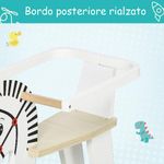 HOMCOM Cavallo a Dondolo per bambini 1-3 anni in Legno - Bianco