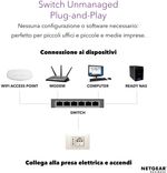 NETGEAR-GS305P-Non-gestito-Gigabit-Ethernet--10-100-1000--Supporto-Power-over-Ethernet--PoE--Nero