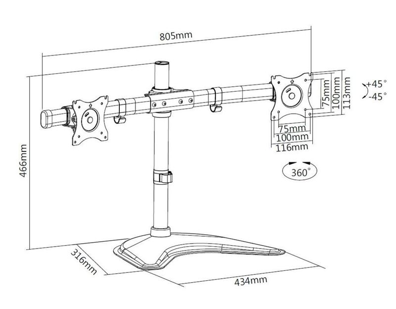 Multibrackets-3330-supporto-da-tavolo-per-Tv-a-schermo-piatto-686-cm--27--Nero-Scrivania