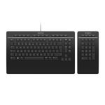 3Dconnexion Keyboard Pro with Numpad tastiera Ufficio USB + RF Wireless + Bluetooth QWERTZ Tedesco Nero