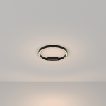 Lampadario A Sospensione Moderno Rim Alluminio Nero 2 Luci Led 25W