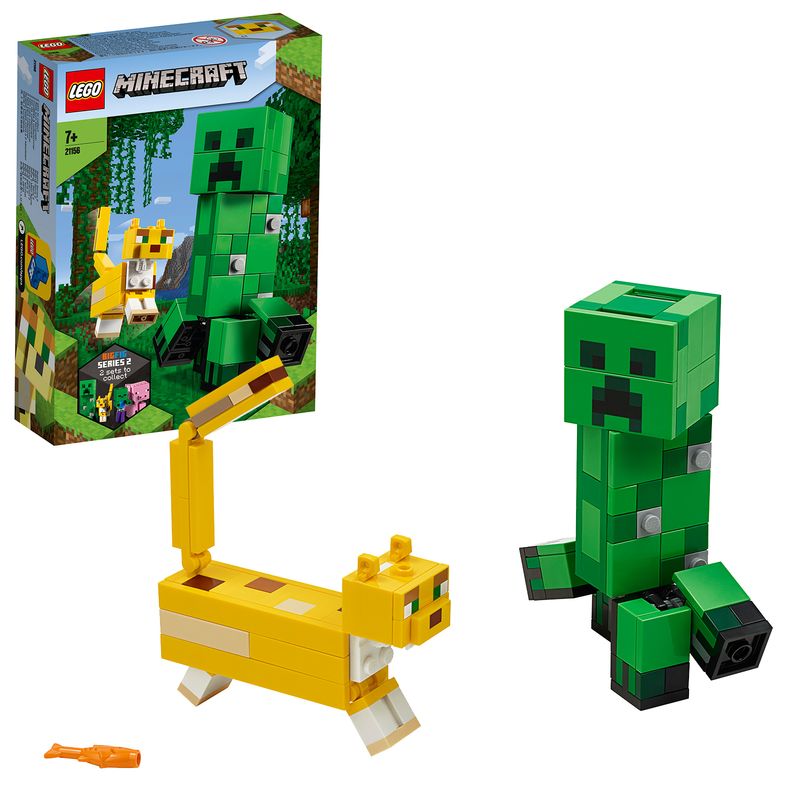 Maxi-figure-Creeper-e-Gattopardo---Lego-Minecraft-21156