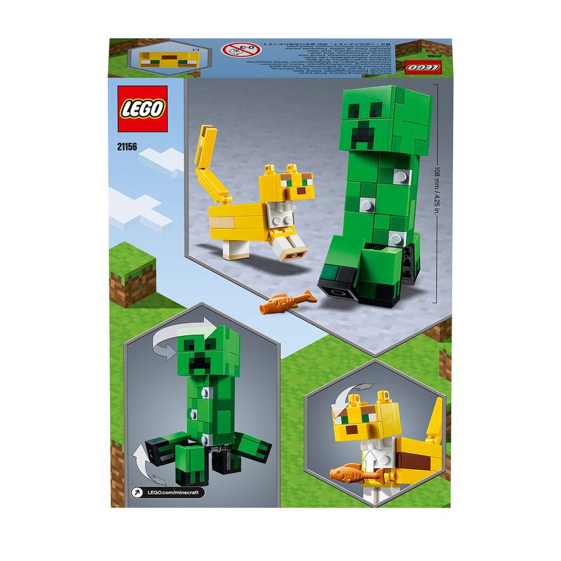 Maxi-figure-Creeper-e-Gattopardo---Lego-Minecraft-21156