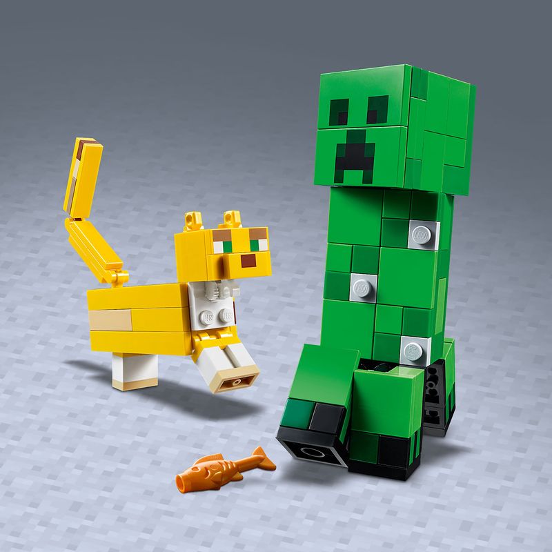 Maxi-figure-Creeper-e-Gattopardo---Lego-Minecraft-21156