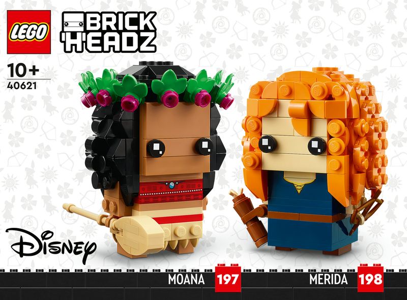 Vaiana-e-Merida---Lego-Brick-Headz-40621