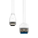 USB-C to USB A 3.0 cable 1M - white - Warranty 360M