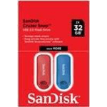 SanDisk Cruzer Snap - USB flash drive - 32 GB - USB 2.0 pack of 2