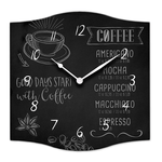 Lupia - Orologio decorativo sagomato in legno NEW cm 38X38 WHITE BLACKBOARD