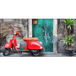 Lupia - Quadro su tela canvas DEEP 77X143 VESPA ROSSA