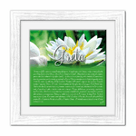 Lupia - Quadro mattonella Ceramica Modern White 29x29 cm con significato del nome Greta