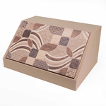 Lupia - Portapane NEW, Contenitore per Cibo Secco con decoro LEAVES in legno VINTAGE 30x40x20 cm