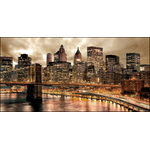 Lupia - Quadro su tela canvas DEEP 62X115 BRIDGE AT NIGHT