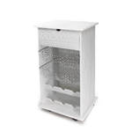 Lupia - Carrello cucina salvaspazio legno NEW Portafrutta multiuso misure 47x39 Altezza 85 cm WHITE