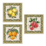 Lupia - Set 3 pezzi Quadri su tela tema natura Canvas Day 38x38 cm FRUIT