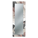 Lupia - Specchio da parete lungo moderno Mirror Fantasy LEAVES MIX 52x152 cm con cornice stampata, specchiera per camera da letto, soggiorno, ingresso