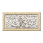 Lupia - Quadro moderno su tela cornice PRINCE 63x133 cm ALBERO ABBRACCIO MIX GOLD