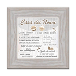 Lupia - Quadro Moderno con mattonella Ceramica stampata, cornice shabby Boston 30x30 cm CASA DEI NONNI