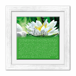 Lupia - Quadro mattonella Ceramica Modern White 29x29 cm con significato del nome Laura