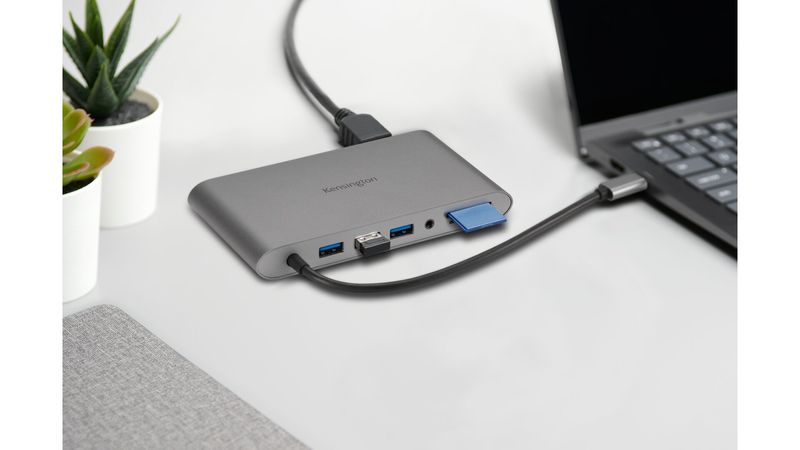 Kensington-Docking-station-portatile-senza-driver-doppia-uscita-video-UH1440P-USB-C-5-Gbps-–-DP-HDMI-VGA