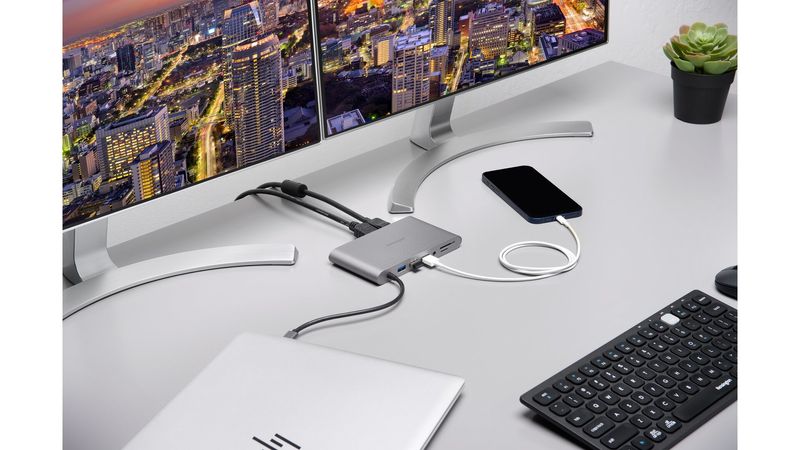 Kensington-Docking-station-portatile-senza-driver-doppia-uscita-video-UH1440P-USB-C-5-Gbps-–-DP-HDMI-VGA