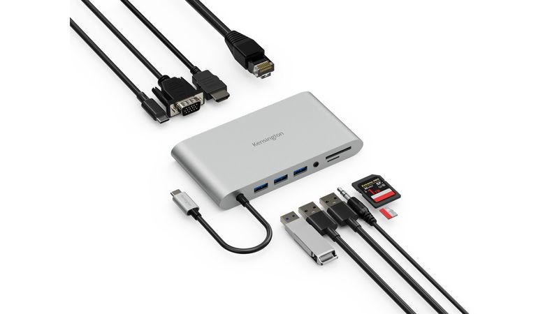 Kensington-Docking-station-portatile-senza-driver-doppia-uscita-video-UH1440P-USB-C-5-Gbps-–-DP-HDMI-VGA
