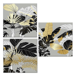 Lupia - Set 3 pezzi Quadri su tela Canvas Day 38x38 cm TROPICAL