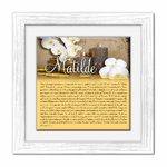 Lupia - Quadro mattonella Ceramica Modern White 29x29 cm con significato del nome Matilde