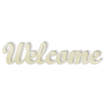 Lupia - Woodwrite Shabby Welcome,Scritta in Legno, Shabby, 83x21x1 cm