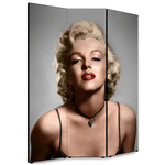 Lupia - Separe' per interni, Divisorio 135,6 x H 176 x P 3,1 cm MARILYN COLOR paravento 3 Ante in legno con Tele stampate fronte retro Soggetto unico