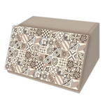 Lupia - Portapane, Contenitore per Cibo Secco con decoro TILES VINTAGE in legno Vintage 30x40x20 cm