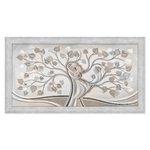 Lupia - Quadro moderno soggiorno camera da letto amore e famiglia con cornice BOSTON Grey 60x110 cm ALBERO ABBRACCIO MIX stampa su pannello in legno