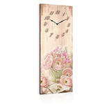 Lupia - Orologio Da Parete 30x80 cm modello Romantic Lyrics decorativo in legno con stampa in alta qualità