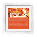 Lupia - Quadro mattonella Ceramica Modern White 29x29 cm con significato del nome Lucia