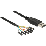 Delock  Anschlsse USB 2.0 Typ A Stecker  TTL 6 Pin Pin Header Buchse einzeln Pinbelegung 1. GND 2. CTS 3