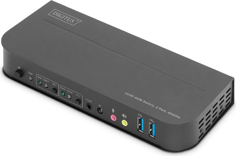 DIGITUS Switch KVM 2x1 HDMI HDMI Out USB 4Kx2K60Hz