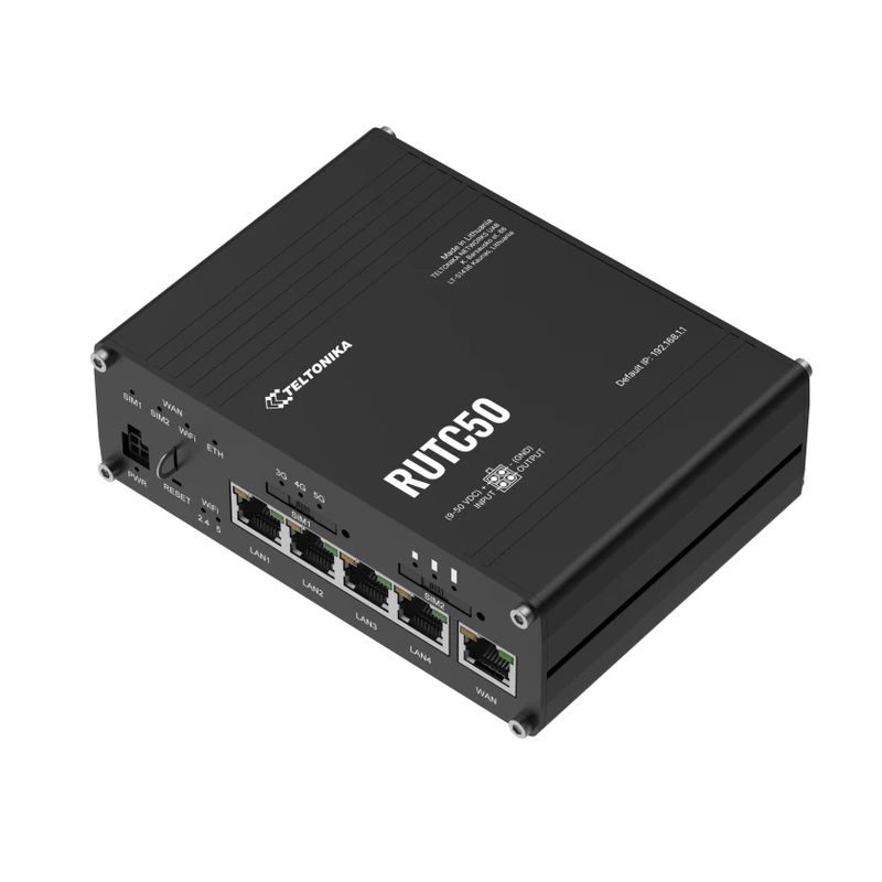 Teltonika-RUTC50-router-wireless-Gigabit-Ethernet-Dual-band--2.4-GHz-5-GHz--5G-Nero