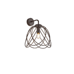 Applique Moderna 1 Luce Pagoda In Ferro Laccato Ruggine