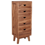 vidaXL Credenza con 5 Cassetti 40x30x100 cm in Legno Massello di Teak