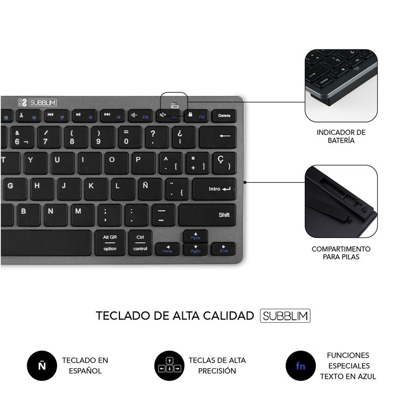 Subblim-Multi-Device-Combo---Tastiera-e-Mouse---Tecnologia-wireless-Bluetooth-e-radiofrequenza-2.4G---Mouse-con-batteria