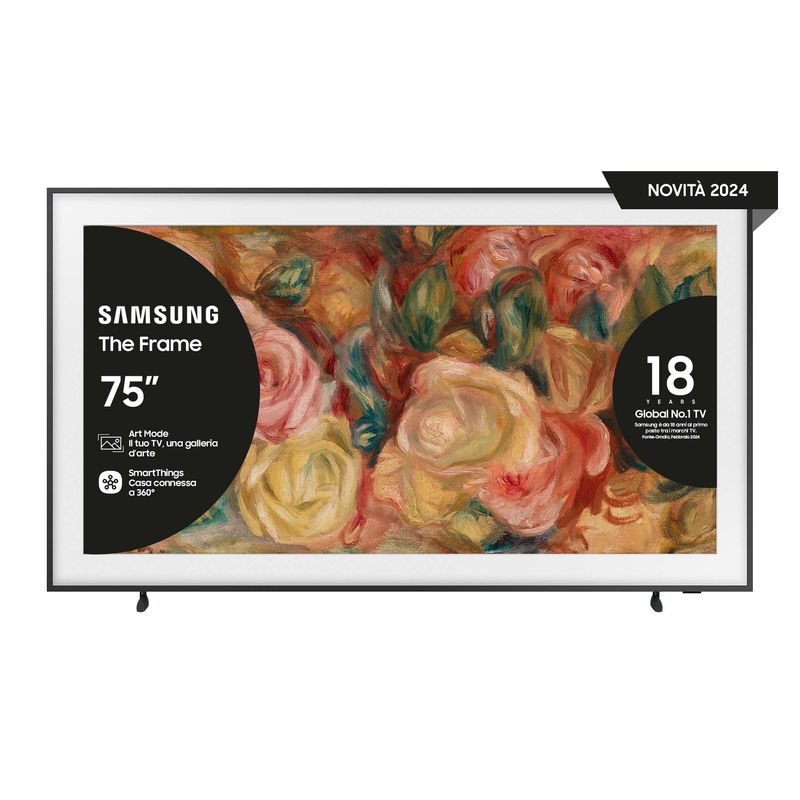 Samsung-The-Frame-QE75LS03DAUXZT-75-pollici-Smart-Tv-MODERN-FRAME-DESIGN-and-ART-MODE-PROCESSORE-QUANTUM-4K-DOLBY-ATMOS-OTS