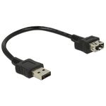 Delock Cavo Delock EASY-USB 2.0 Tipo-A maschio  EASY-USB 2.0 Tipo-A femmina ShapeCable 02 m