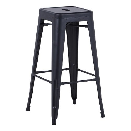 Sgabello da Bar Victoria in Metallo 42x42cm-H76cm Rosso