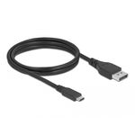 DeLOCK Cavo bidirezionale USB Type-C per DisplayPort (DP Alt Mode) 8K 60 Hz 1 m DP 8K certificato 8K