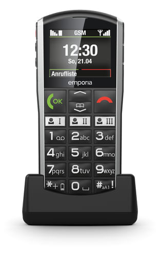 Emporia-SiMPLiCiTY-508-cm--2---90-g-Nero-Argento-Telefono-per-anziani