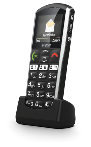 Emporia-SiMPLiCiTY-508-cm--2---90-g-Nero-Argento-Telefono-per-anziani