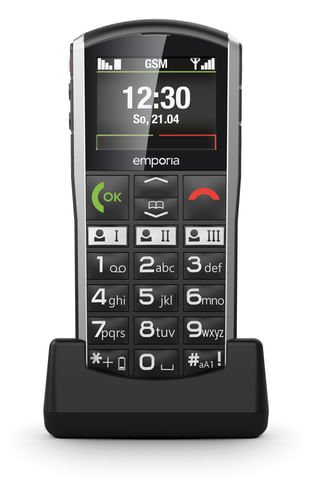 Emporia-SiMPLiCiTY-508-cm--2---90-g-Nero-Argento-Telefono-per-anziani