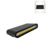 Lampada led doppio luce 12w nero applique da esterno da parete 230v led cob 3000k