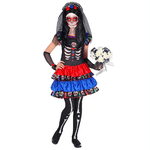 WIDMANN 05166 COSTUME LOS MUERTOS DONNA BLU/ROSSA 5/7 #0516